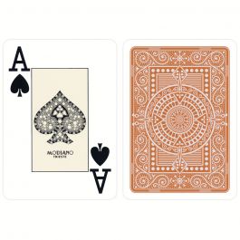 Modiano Texas Poker Plastic Playing Cards Jumbo Index Brown Poker Size 
