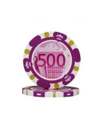 Poker chips Euro design €500
