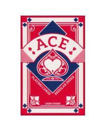 Ace Bridge Playing Cards Linen Finish Red 