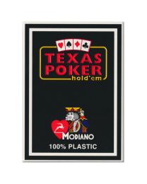 Plastic Playing Cards Modiano Texas Poker Black