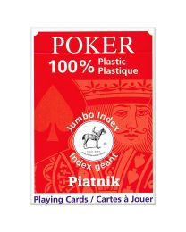 Plastic Poker Cards Piatnik Jumbo Index Red