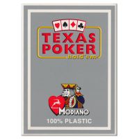 Plastic Playing Cards Modiano Texas Poker Gray