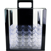 000-Piece GSE Games & Sports Expert Acrylic Chip Case/Acrylic Chip Carrier with Chip Trays 600-Piece / 1,000-Piece 600-Piece Case ONLY 