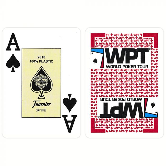 Red Blue Fournier WPT Gold Edition Plastic Poker Playing Card Decks 